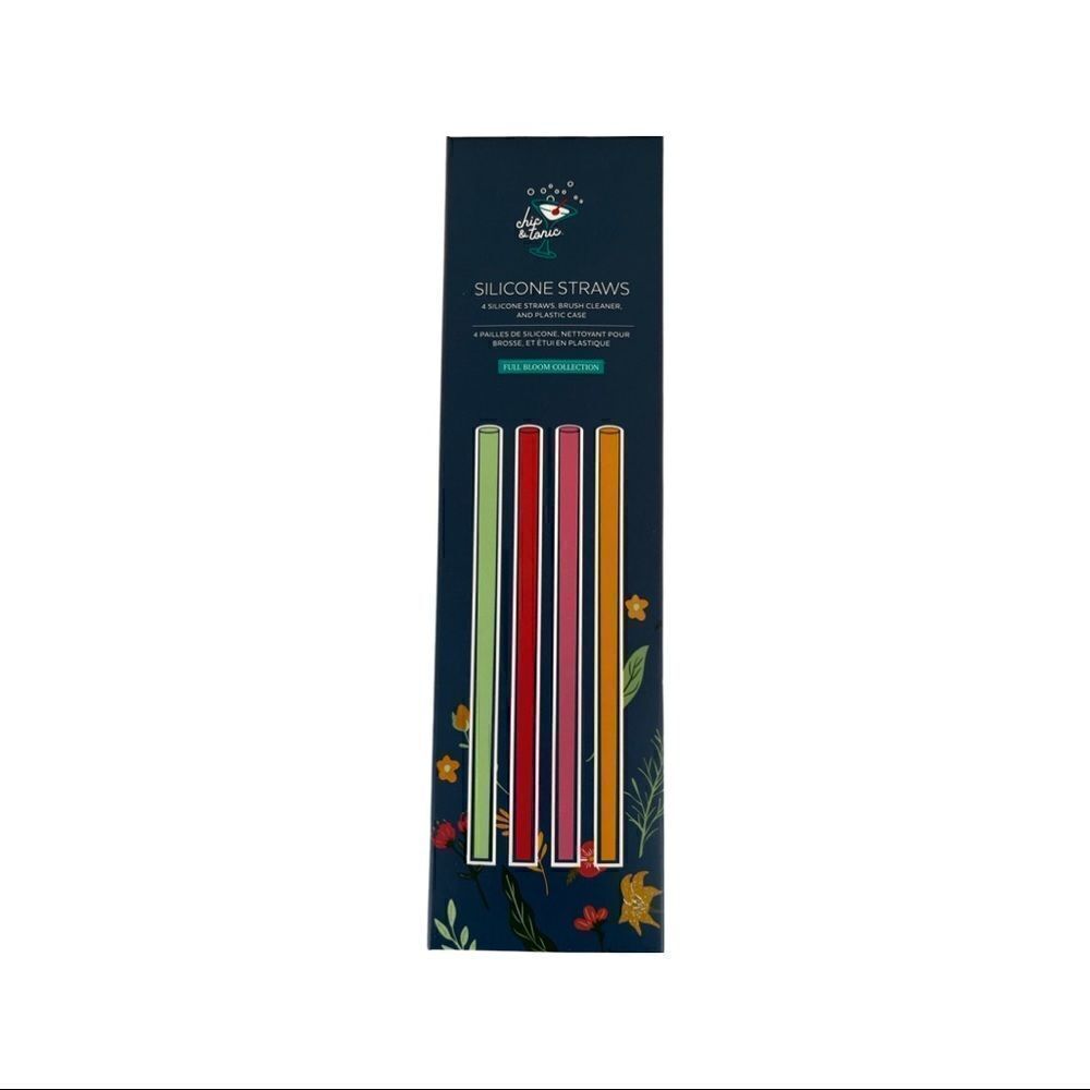 Chic & Tonic Silicone Straws - set of 4